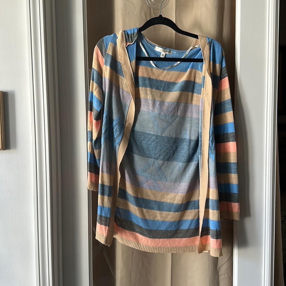 Say what? Hooded cardigan